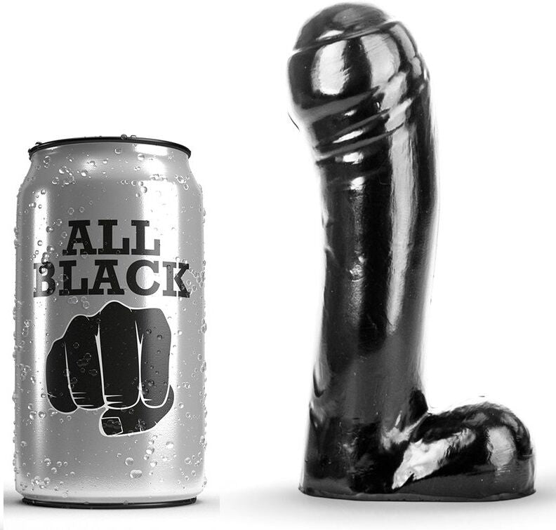 ALL BLACK - DILDO NEGRO 15 CM