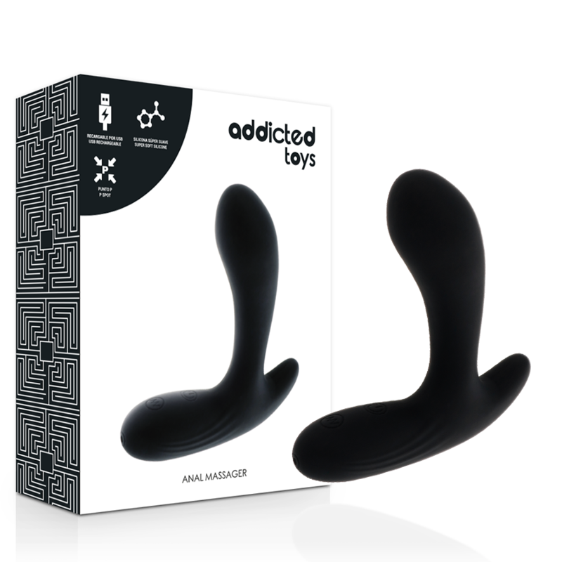 ADDICTED TOYS - ANAL MASSAGER BLACK VIBRATION