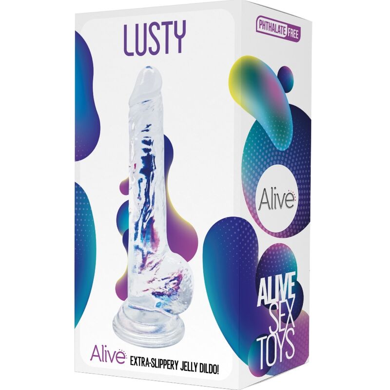 ALIVE - LUSTY PENE REALISTICO TRANSPARENTE 18 CM