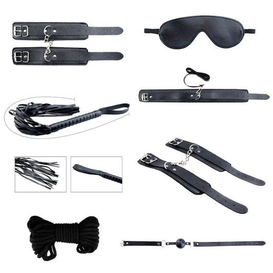 ALIVE - SECRET DESIRES KIT 7 PIEZAS BDSM NEGRO