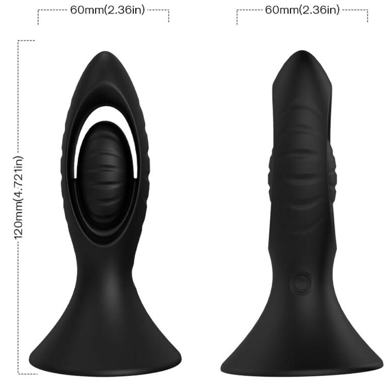 ARMONY - VIBRADOR & PLUG ANAL SILICONA NEGRO